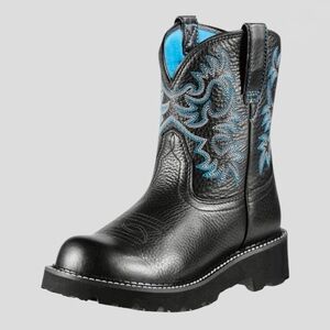 Ariat Black and Blue Ankle Boots